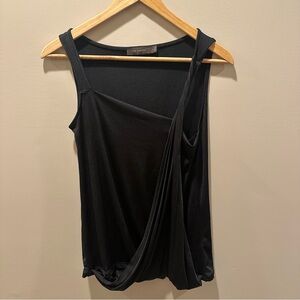 Black Asymmetrical Tank Top